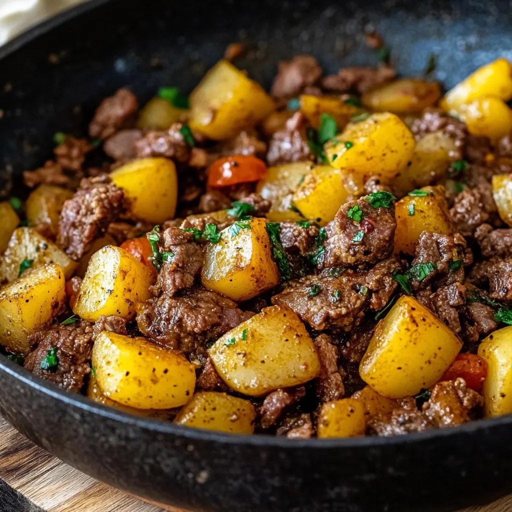 Kartoffelpfanne mit Hackfleisch