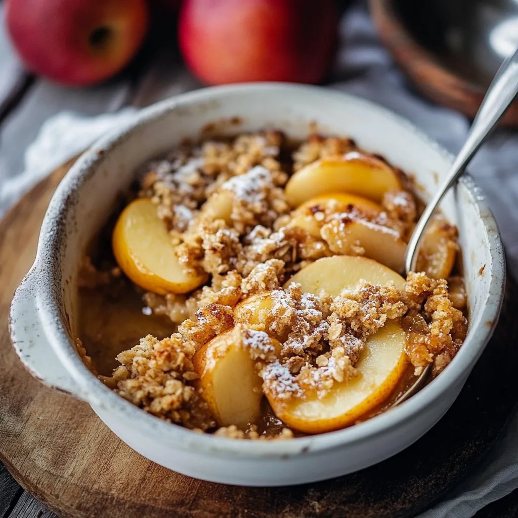 Apfel Crumble im Bratapfel-Format