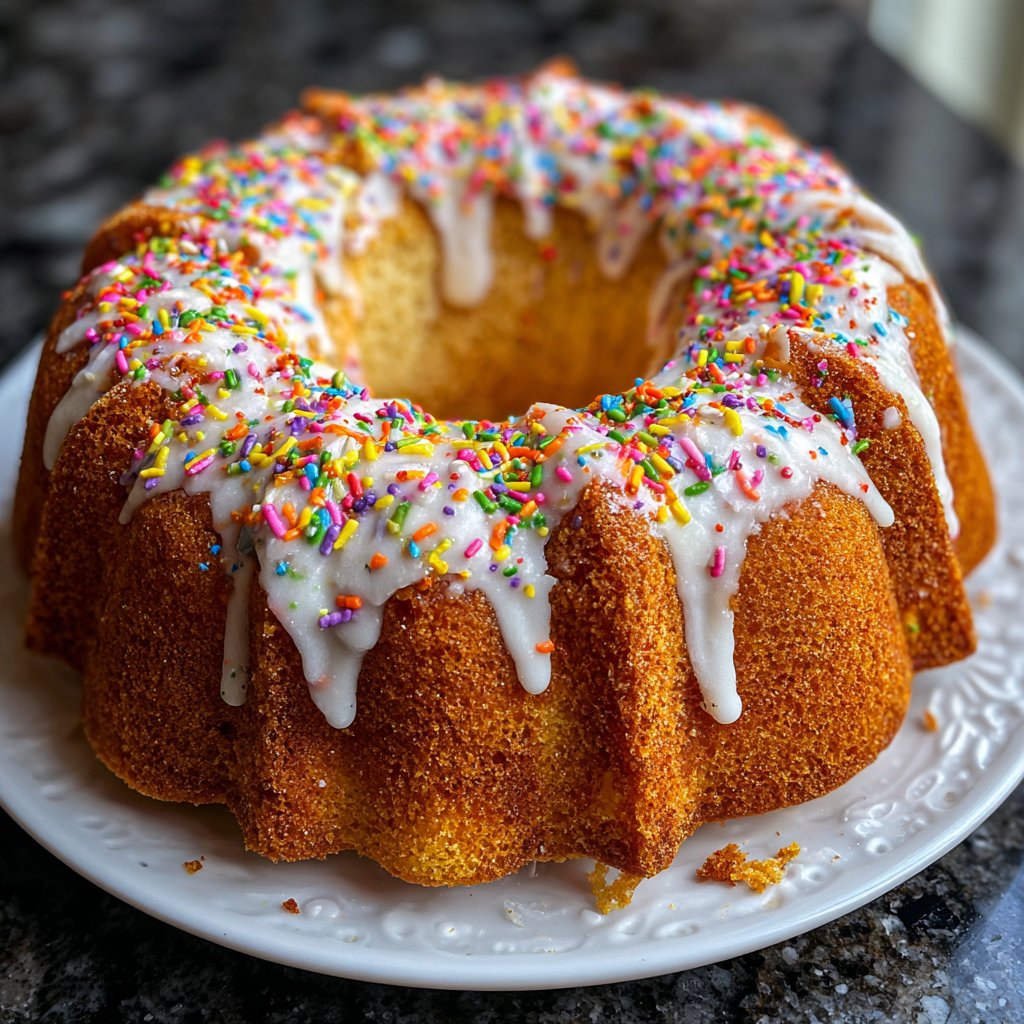 Geburtstagskuchen mit Streuseln