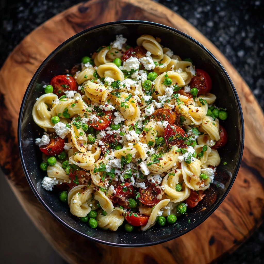 Mediterraner Nudelsalat Mit Erbsen