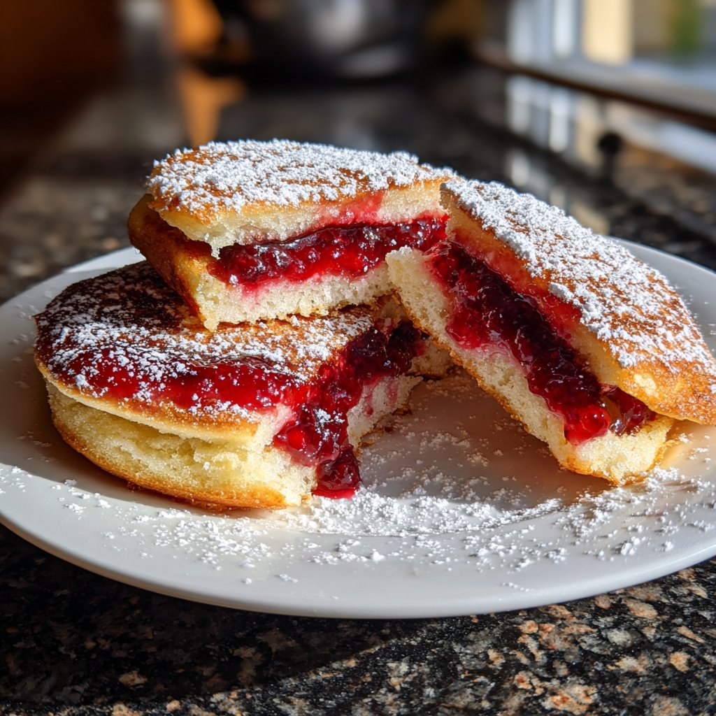Pfannkuchen mit Quarkfüllung