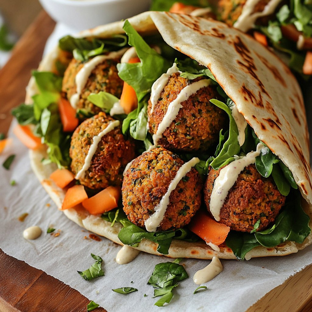Falafel im Wrap