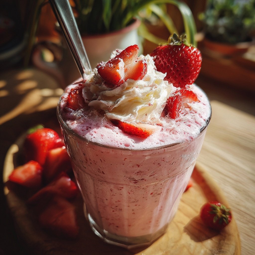 Erdbeer Milchshake Selbstgemacht