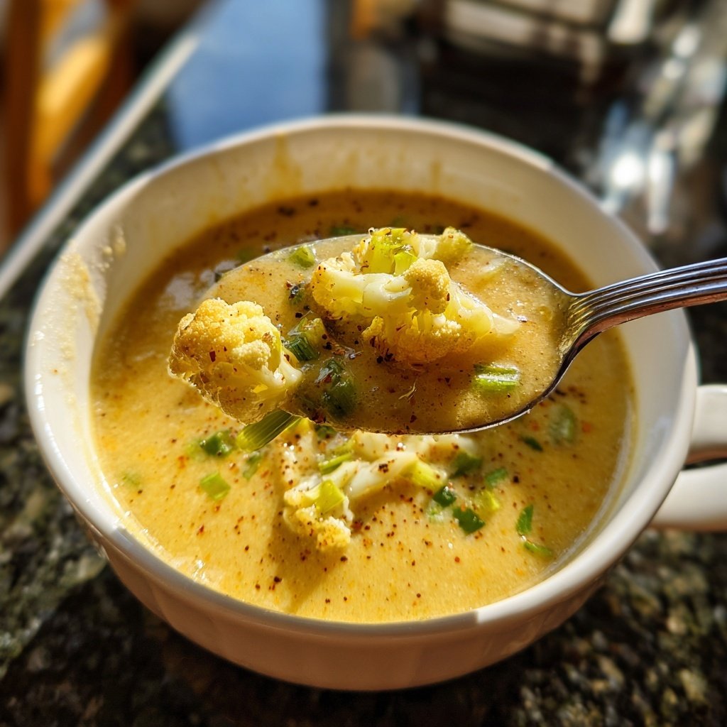 Blumenkohlsuppe mit Lauch