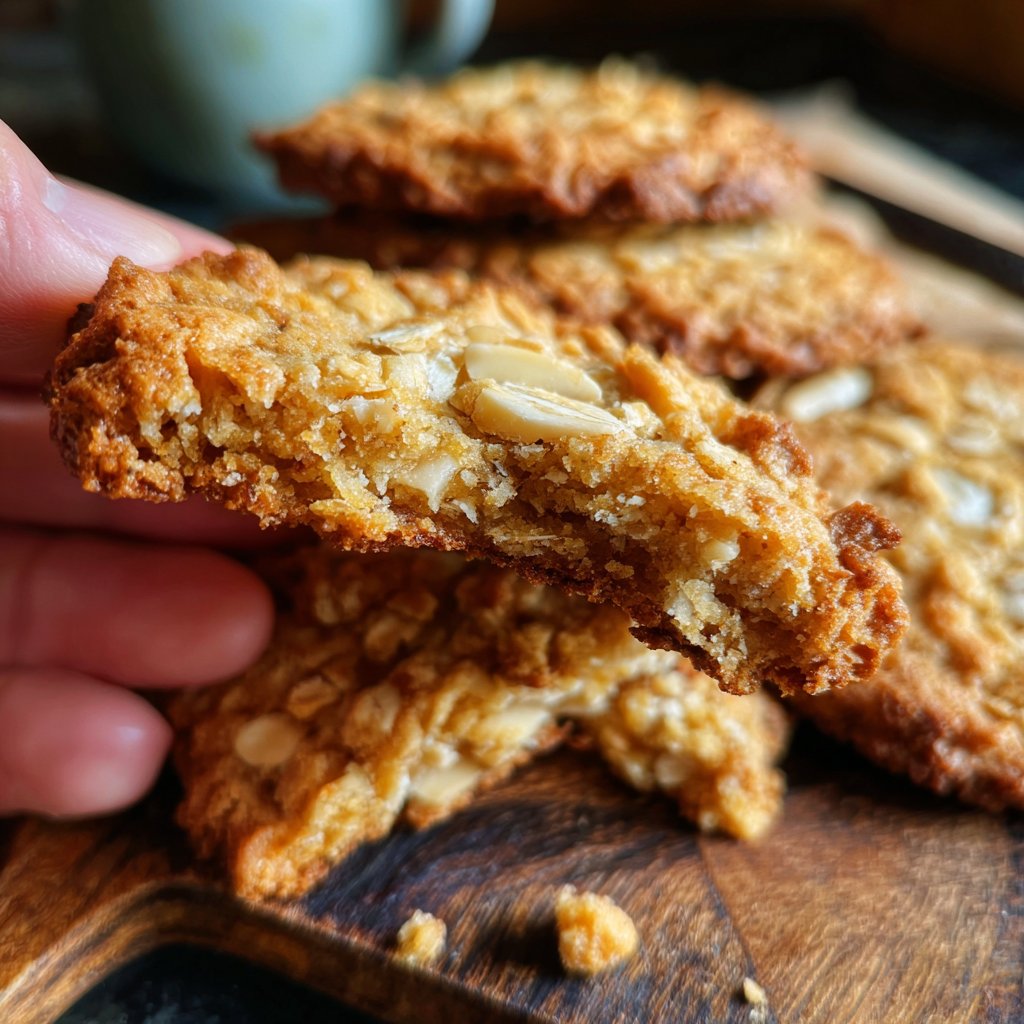 Cookies mit Haferflocken und Mandelsplittern