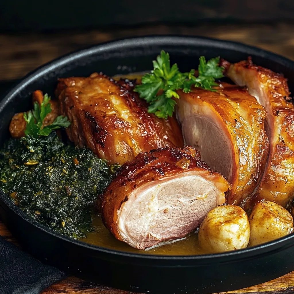 Grünkohl mit Kasslernacken, Schweinebacke und Würstchen