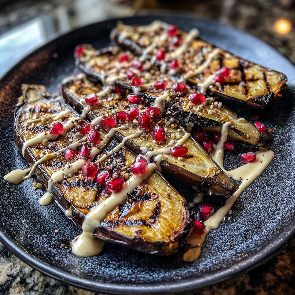 Gegrillte Auberginen Mit Tahini
