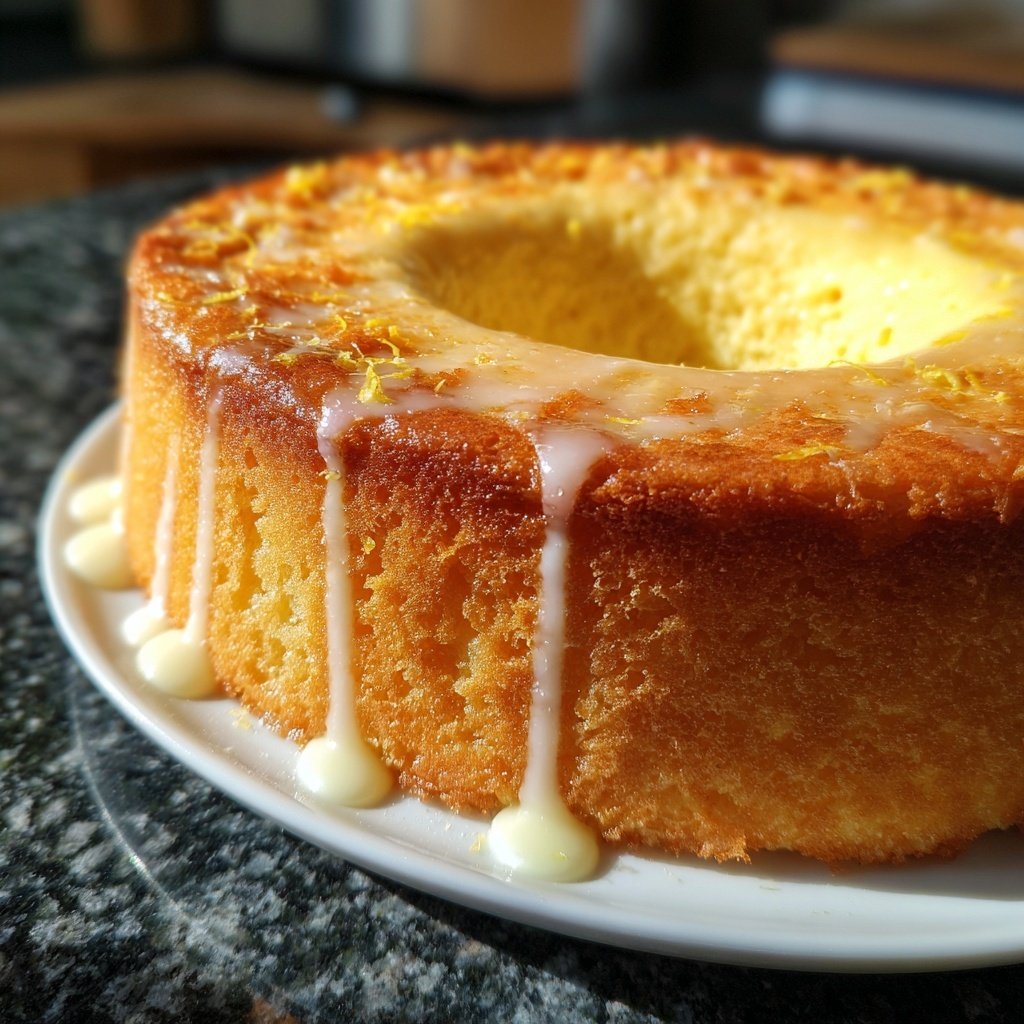 Zitronenkuchen mit Frischkäsefüllung