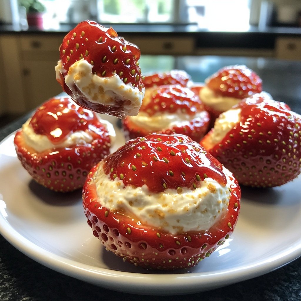 Gefüllte Erdbeeren mit Cheesecake