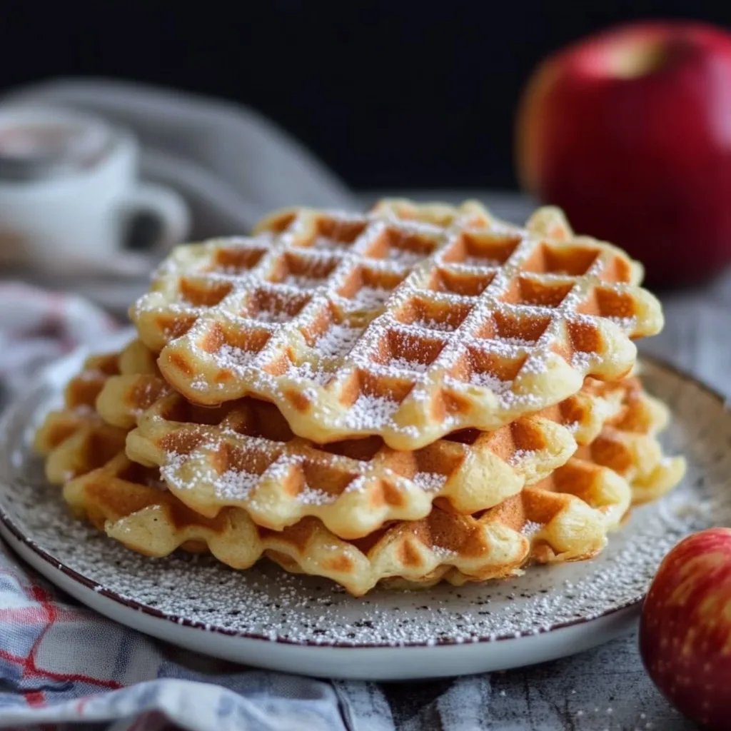Apfelwaffeln - schnelles, einfaches Rezept