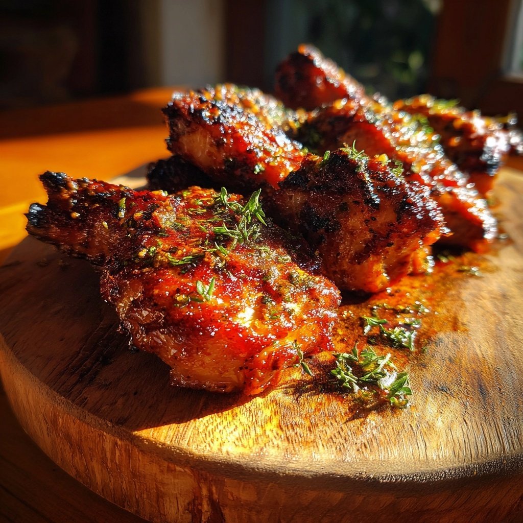 Hähnchenschenkel mit Paprika-Marinade