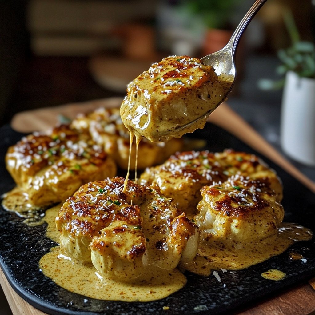 Im Ofen geschmorter Blumenkohl mit Kokos-Currysauce