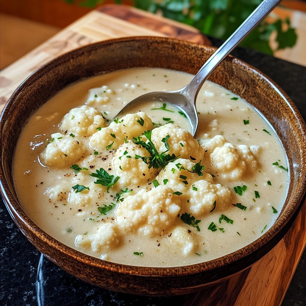 Blumenkohlsuppe als schnelles Mittagessen