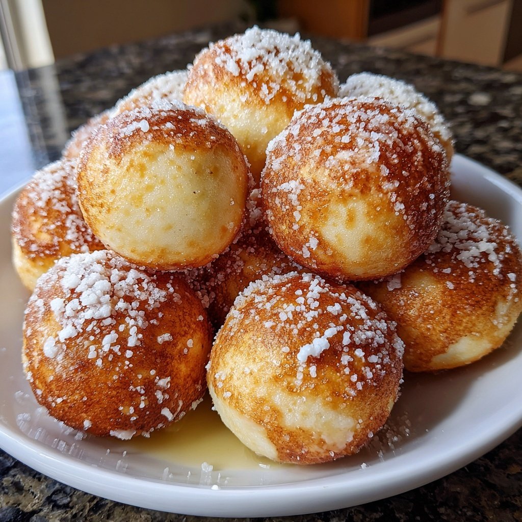 Quarkbällchen mit Zitronenzucker